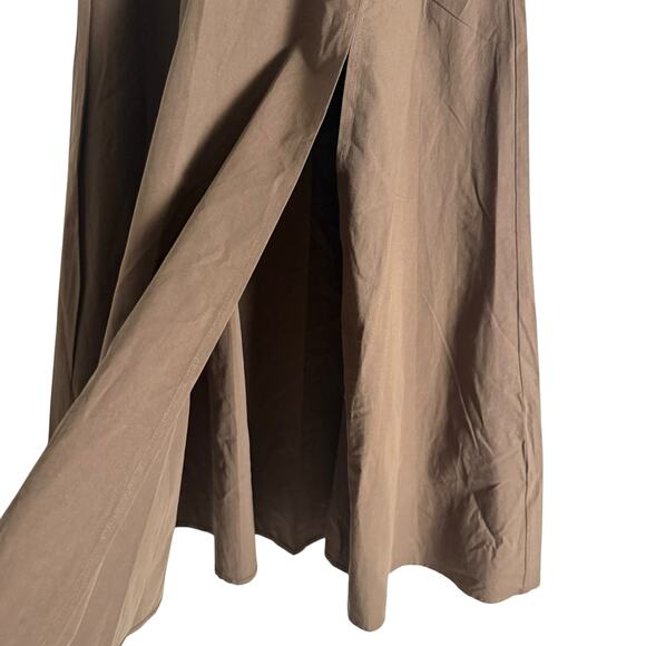 Showpo Sula Two Piece Set One Shoulder Crop Top Midi Skirt Chocolate Brown 2 - Picture 8 of 15